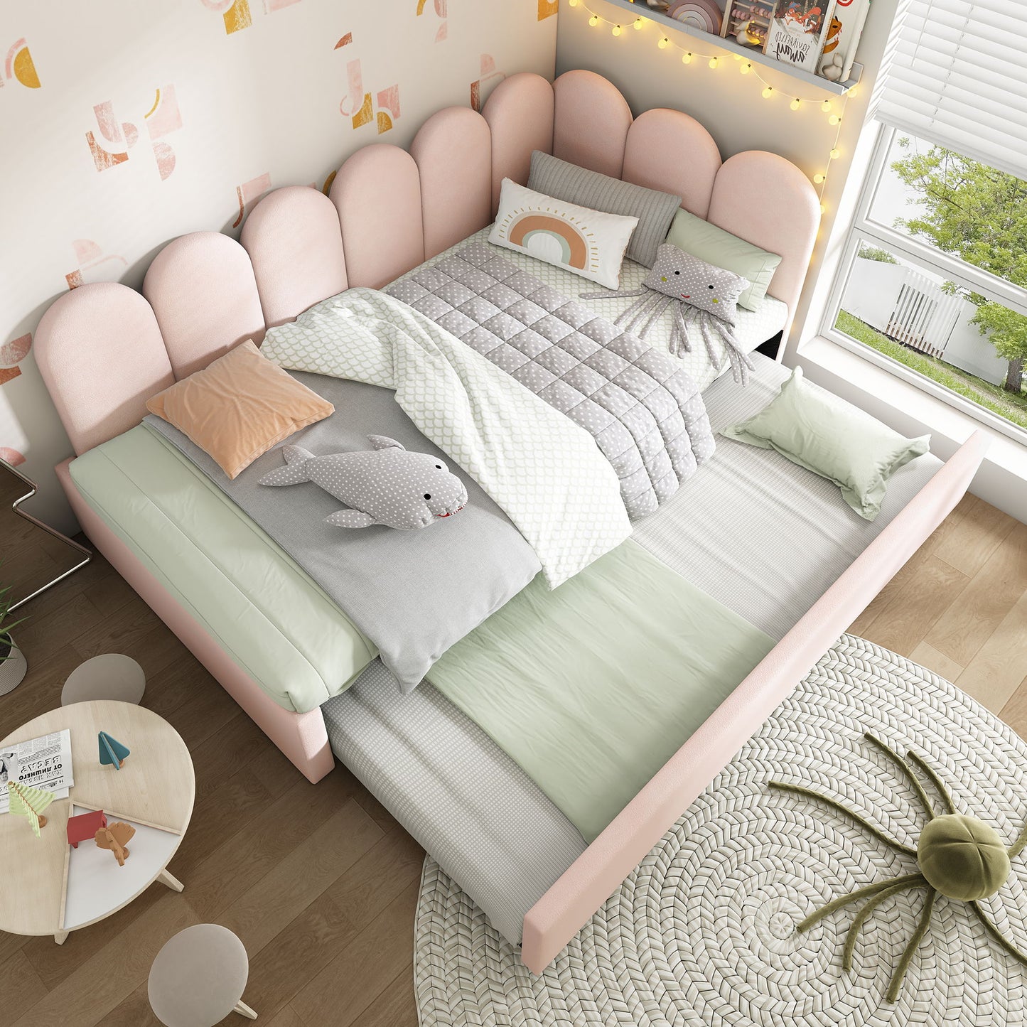 Upholstered Daybed With Metal Slatted Base - The Sleep Loft - Online Mattress Showroom NYC