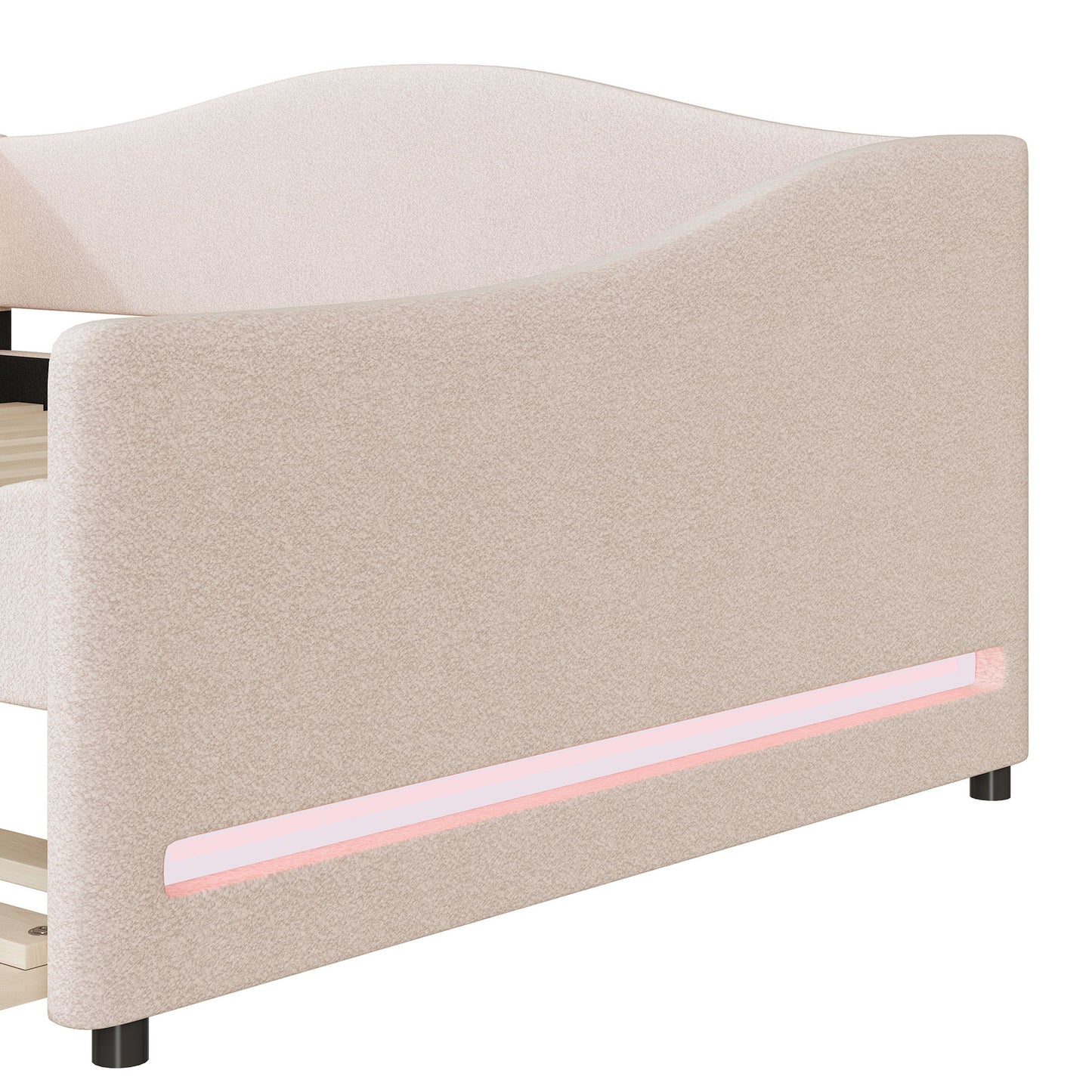 Upholstered Daybed With Light And Trundle - The Sleep Loft - Online Mattress Showroom NYC