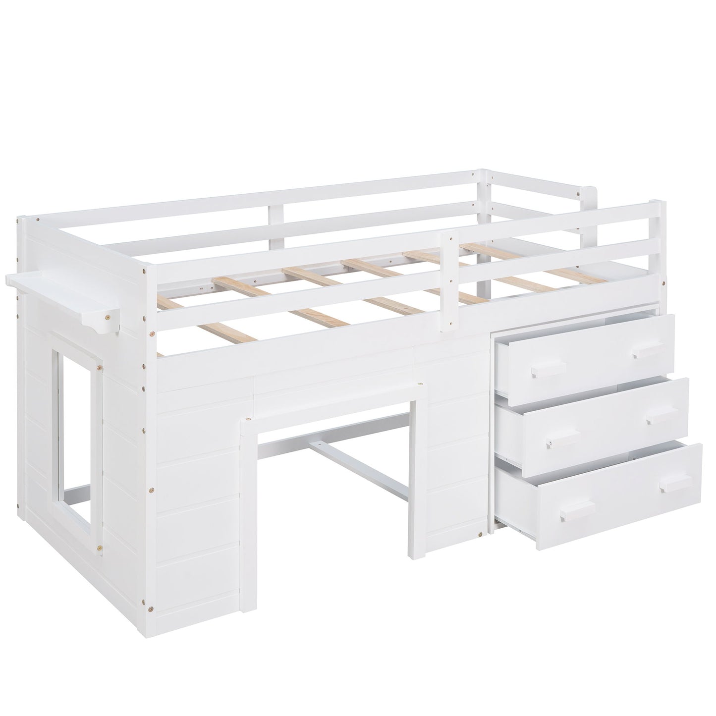 Loft Bed With Cabinet And Shelf - The Sleep Loft - Online Mattress Showroom NYC