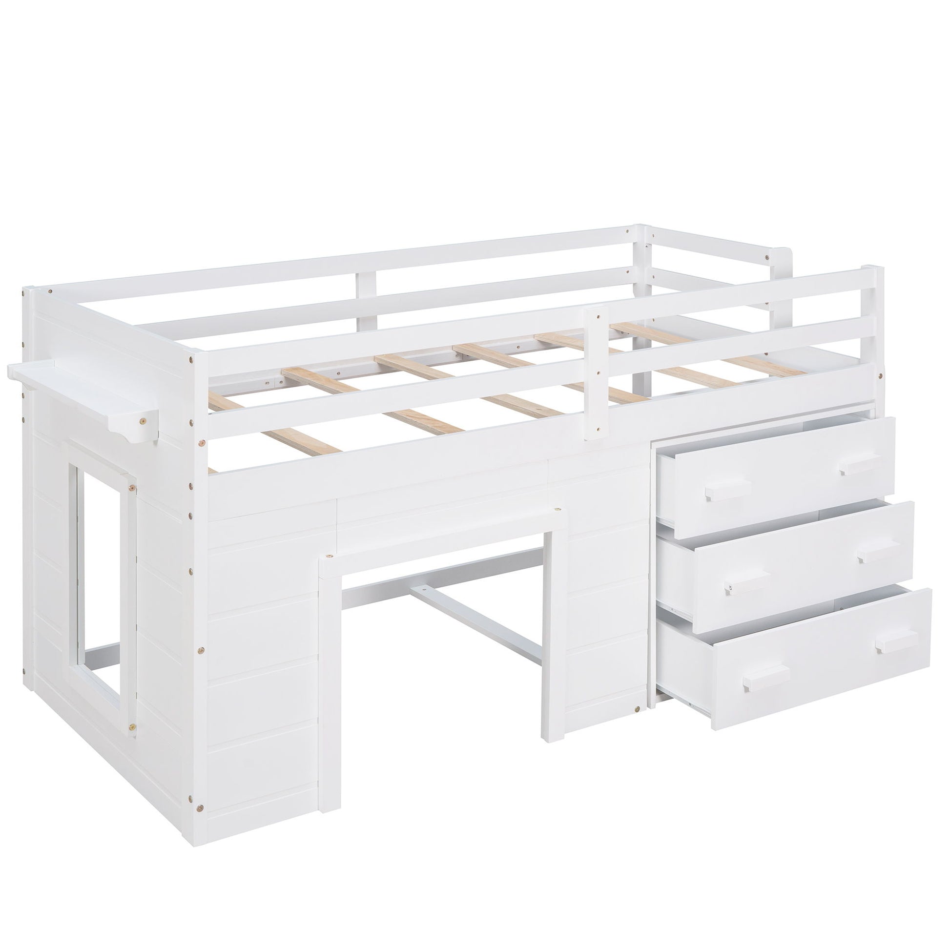 Loft Bed With Cabinet And Shelf - The Sleep Loft - Online Mattress Showroom NYC