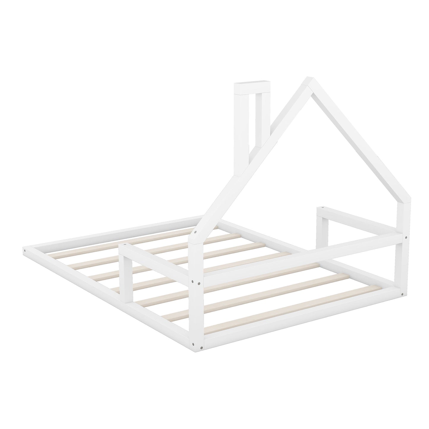 Elegant Floor Bed With House Shaped Headboard - The Sleep Loft - Online Mattress Showroom NYC