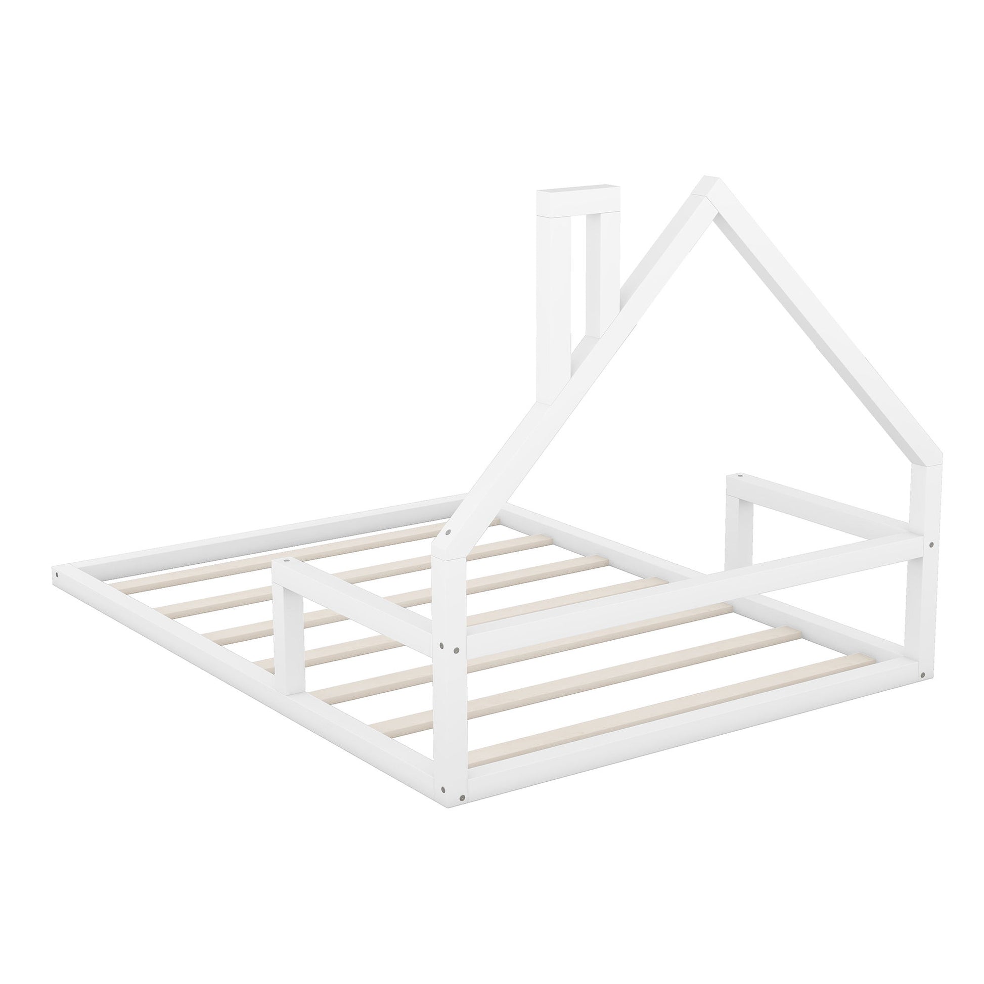 Elegant Floor Bed With House Shaped Headboard - The Sleep Loft - Online Mattress Showroom NYC