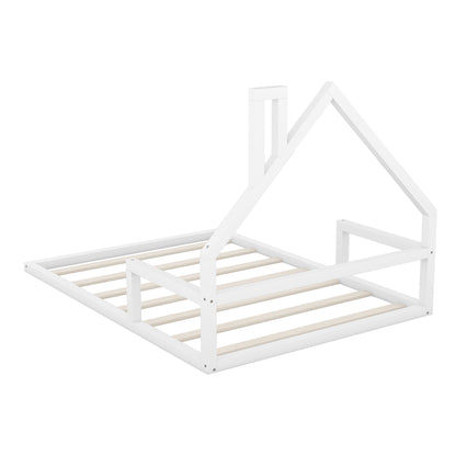 Elegant Floor Bed With House Shaped Headboard - The Sleep Loft - Online Mattress Showroom NYC