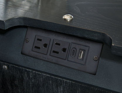 Rowanbeck - One Drawer Night Stand - Black - The Sleep Loft - Online Mattress Showroom NYC