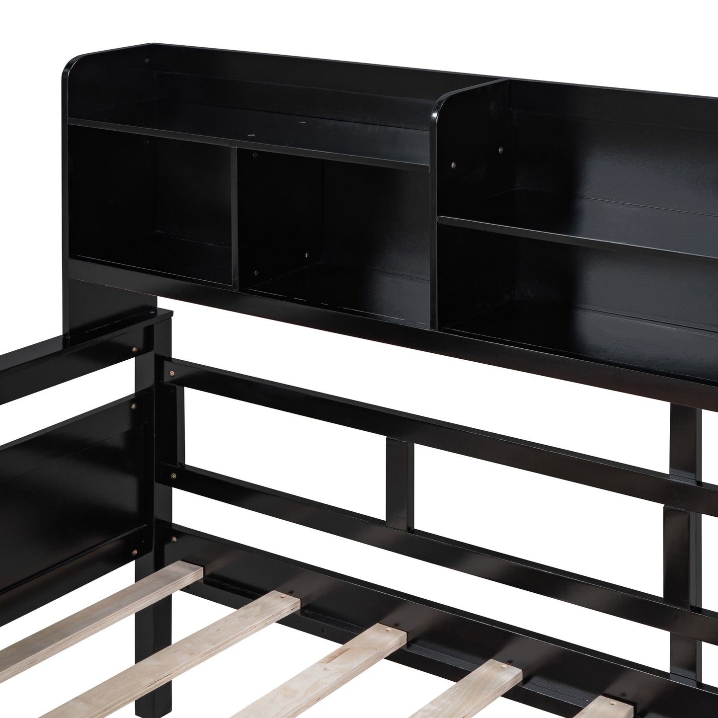 Daybed, Slat Support, With Bedside Shelves And 2 Drawers - The Sleep Loft - Online Mattress Showroom NYC