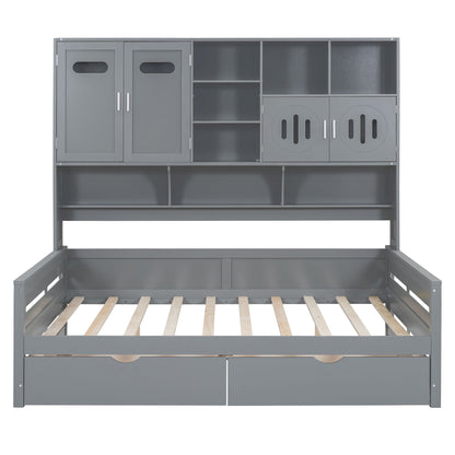 Daybed With All-In-One Cabinet And Shelf - The Sleep Loft - Online Mattress Showroom NYC