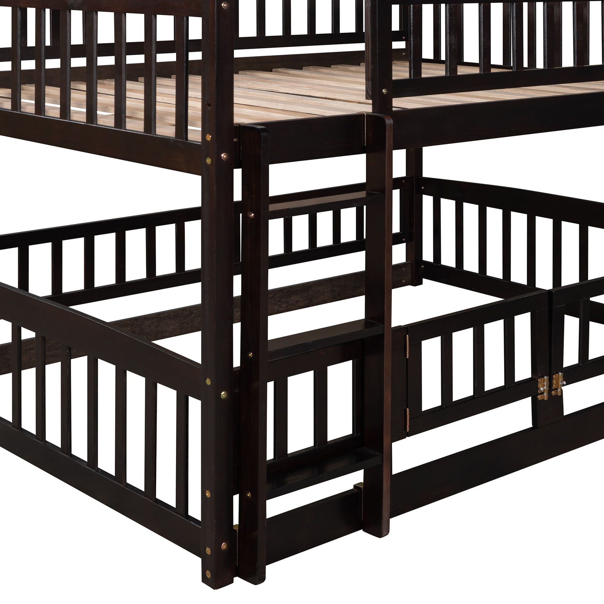 Low Bunk Bed With Slide, Fence And Ladder - The Sleep Loft - Online Mattress Showroom NYC