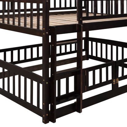 Low Bunk Bed With Slide, Fence And Ladder - The Sleep Loft - Online Mattress Showroom NYC