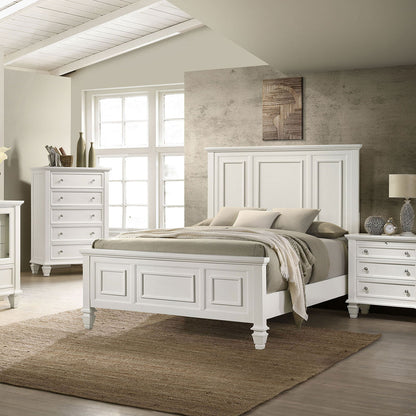 Chelema - Eastern King Panel Bed - Cream White - The Sleep Loft - Online Mattress Showroom NYC