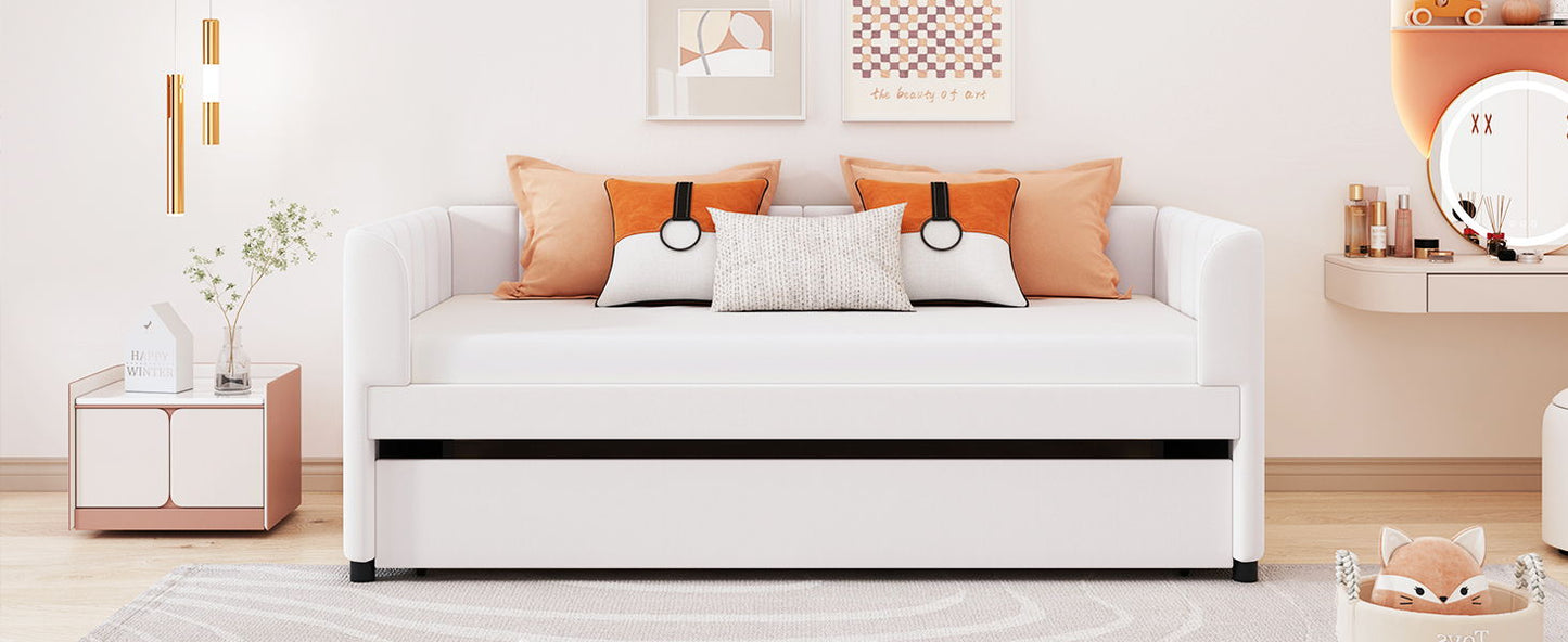 Upholstered Daybed With Ergonomic Design Backrest - The Sleep Loft - Online Mattress Showroom NYC