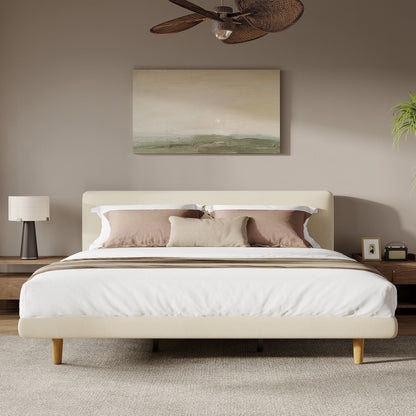 Chunky - California King Bed Frame - Beige
