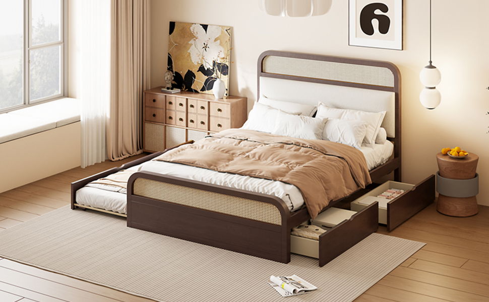 Platform Bed With Trundle And 2 Drawers - The Sleep Loft - Online Mattress Showroom NYC