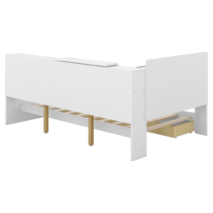 Platform Bed With Storage Headboard, Shelves And 2 Drawers - The Sleep Loft - Online Mattress Showroom NYC