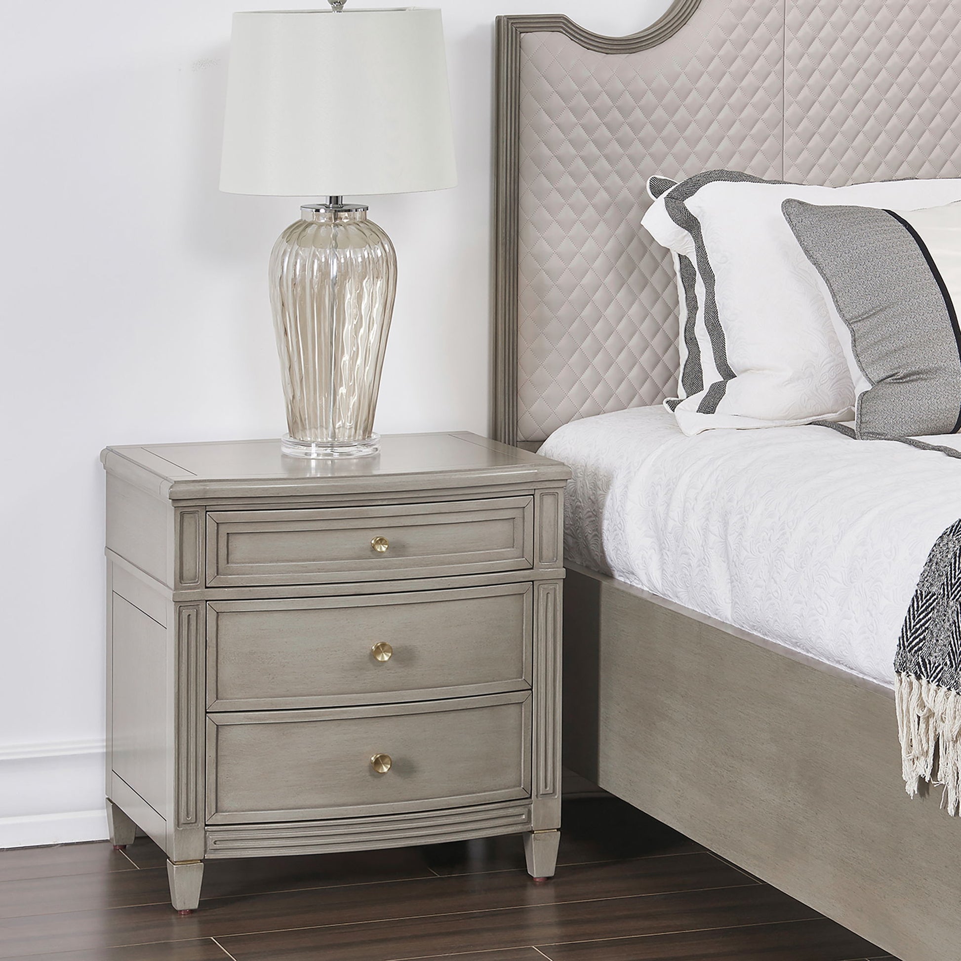 Dauphin - 3 Drawer Accent End Table - The Sleep Loft - Online Mattress Showroom NYC