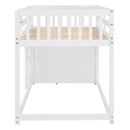 Bunk Bed With 4 Drawers And 3 Shelves - The Sleep Loft - Online Mattress Showroom NYC