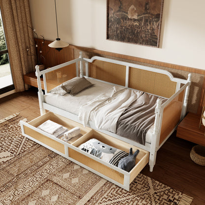 Traditional Style Rattan Daybed, No Box Spring Needed - The Sleep Loft - Online Mattress Showroom NYC