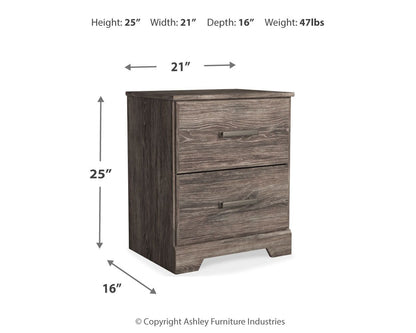 Ralinksi - Two Drawer Night Stand - Gray - The Sleep Loft - Online Mattress Showroom NYC
