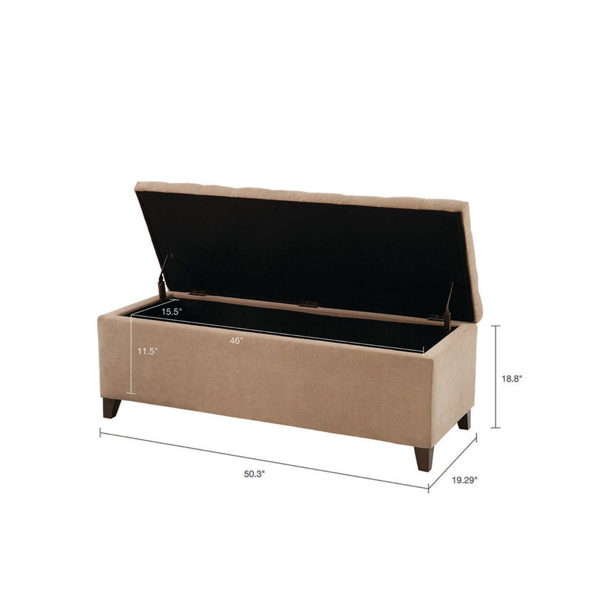 Elegant Design Tufted Top, Soft Close Storage Bench - The Sleep Loft - Online Mattress Showroom NYC