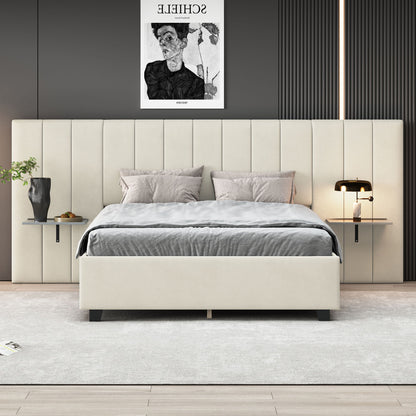 Upholstered Platform Bed With Big Headboard - The Sleep Loft - Online Mattress Showroom NYC
