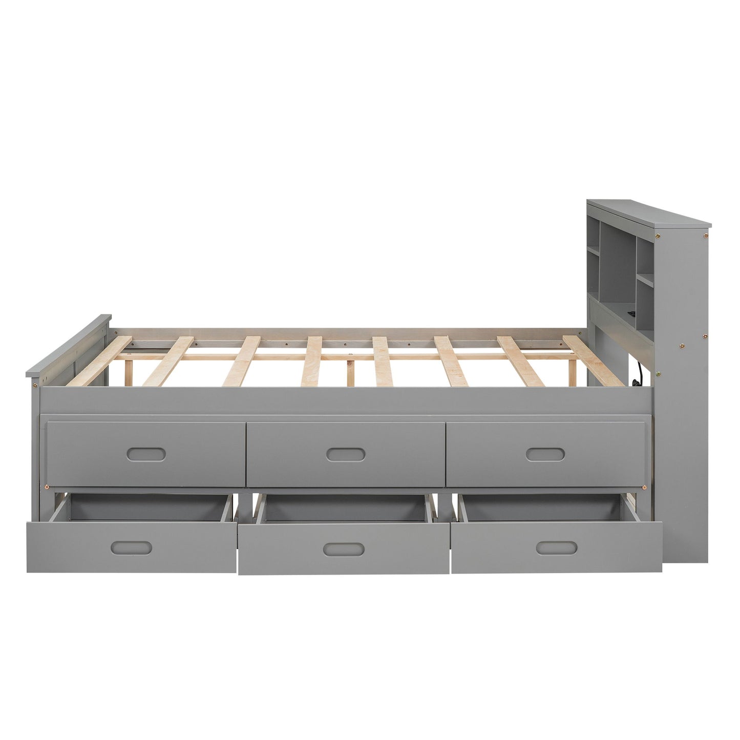Platform Bed With Storage Headboard, USB, Trundle And 3 Drawers - The Sleep Loft - Online Mattress Showroom NYC