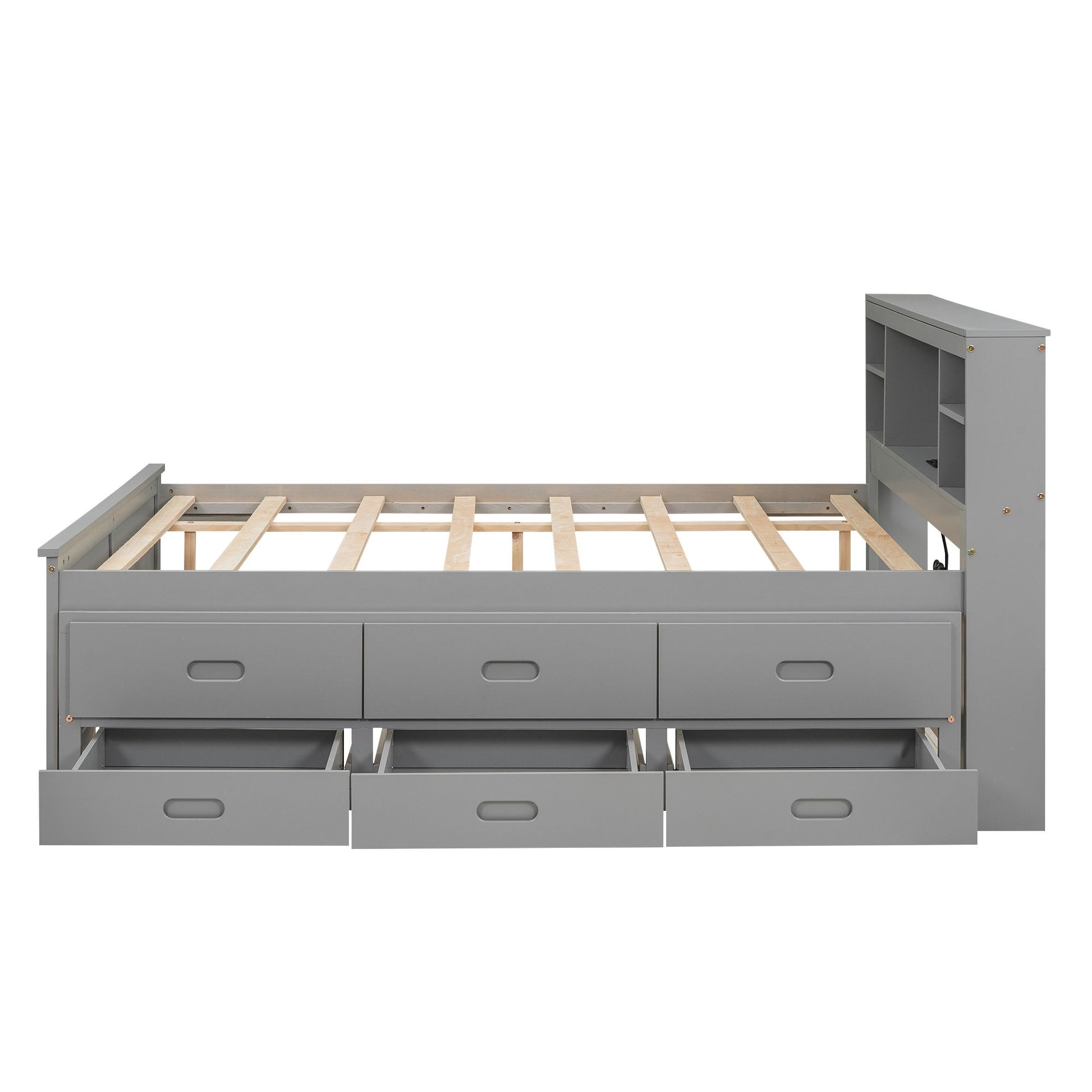 Platform Bed With Storage Headboard, USB, Trundle And 3 Drawers - The Sleep Loft - Online Mattress Showroom NYC