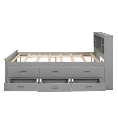Platform Bed With Storage Headboard, USB, Trundle And 3 Drawers - The Sleep Loft - Online Mattress Showroom NYC