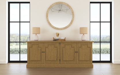 Florence 4-door Dining Sideboard Buffet Cabinet Rustic Honey