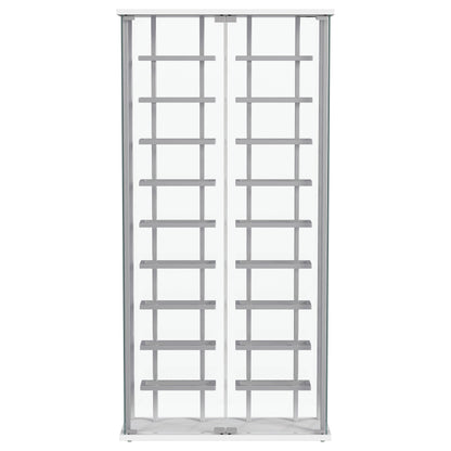 Montara Tempered Glass Wine Storage LED Curio Cabinet Chrome