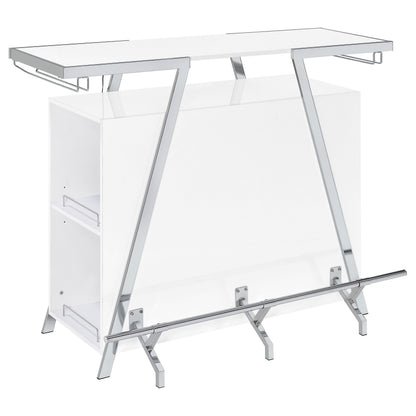 Araceli Freestanding LED Home Bar Cabinet White High Gloss