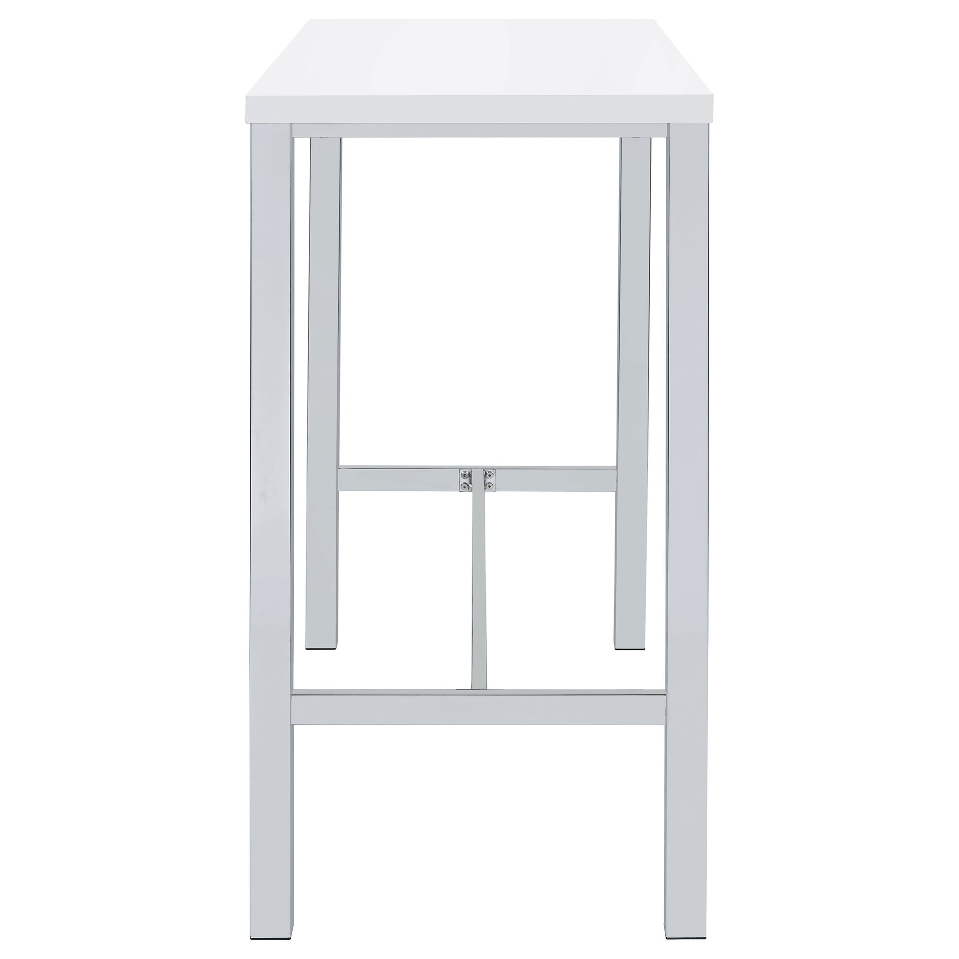 Natividad 5-piece Pub Height Bar Table Set White High Gloss