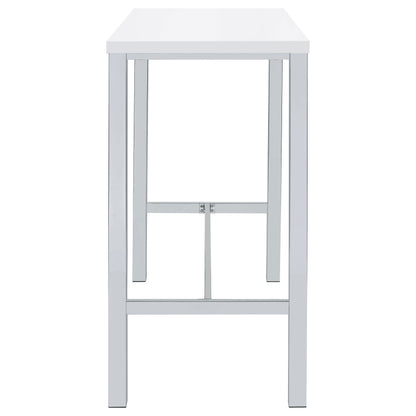 Natividad 5-piece Pub Height Bar Table Set White High Gloss