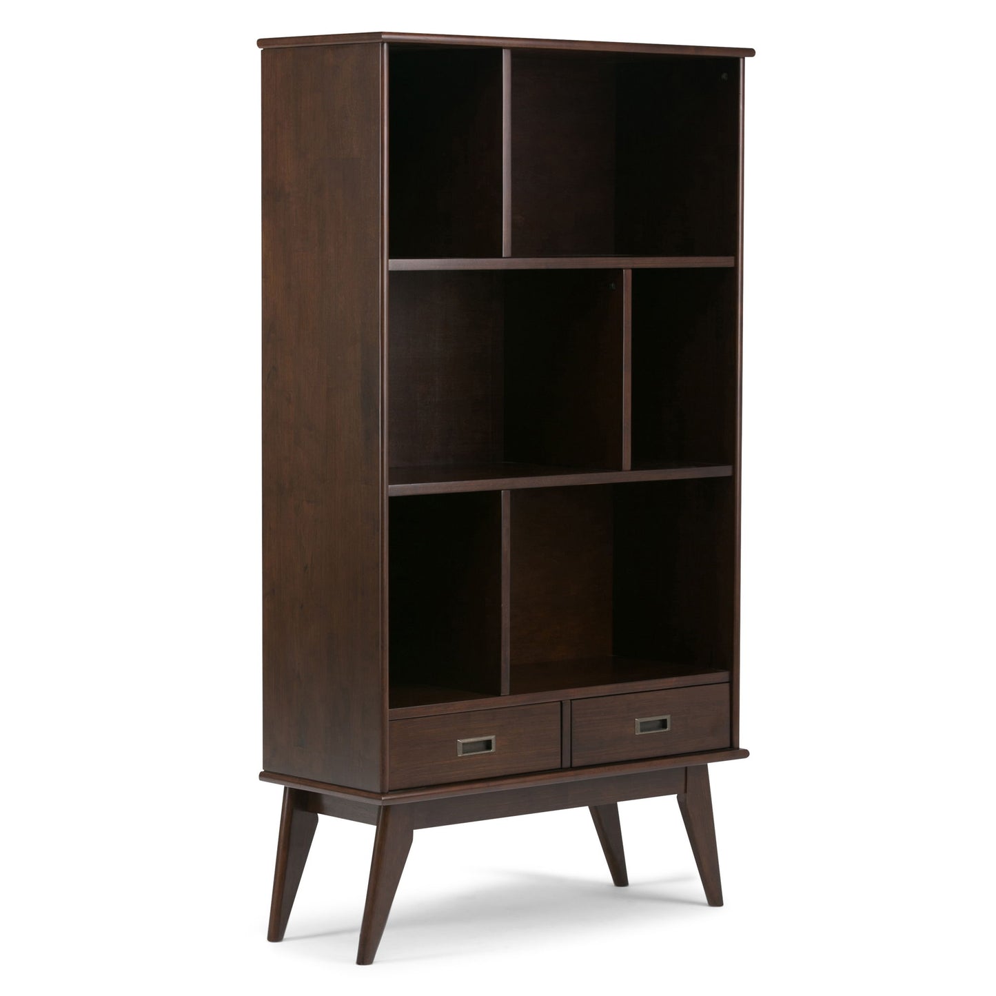 Draper - Mid Century Wide Bookcase And Storage Unit - The Sleep Loft - Online Mattress Showroom NYC
