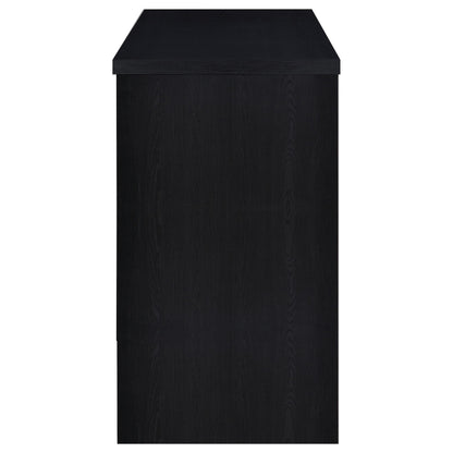 Topanga Engineered Wood Freestanding Home Bar Black