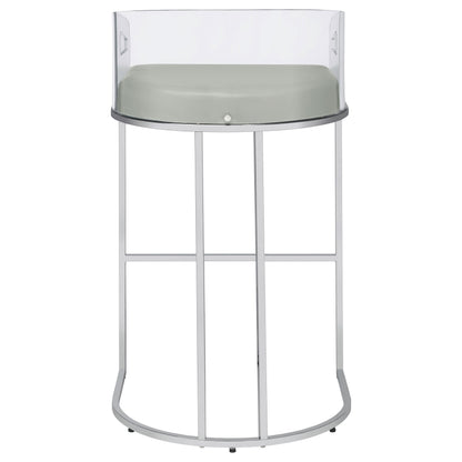 Thermosolis Clear Acrylic Bar Chair Chrome (Set of 2)