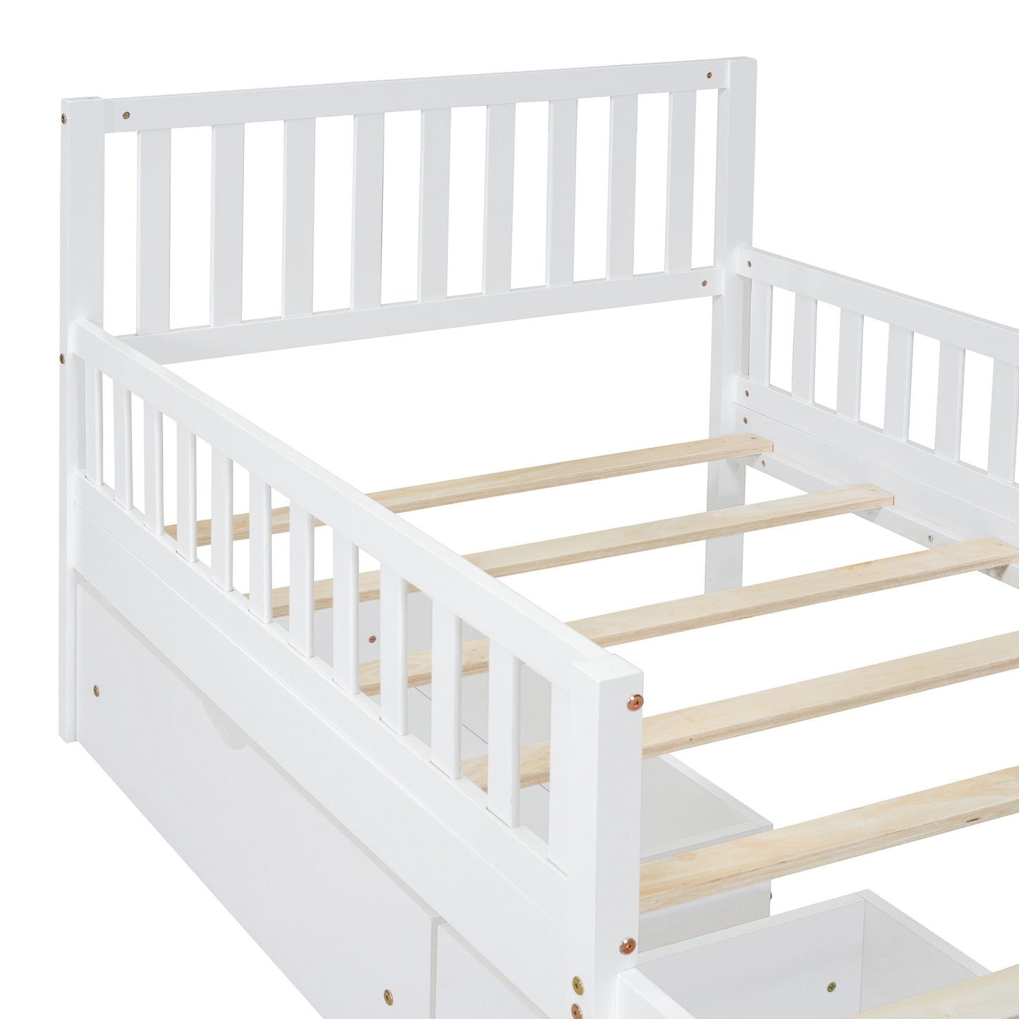 Platform Bed With Guardrails On Both Sides And 2 Storage Drawers - The Sleep Loft - Online Mattress Showroom NYC