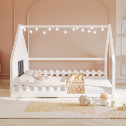 House Bed With Window And Fence - The Sleep Loft - Online Mattress Showroom NYC