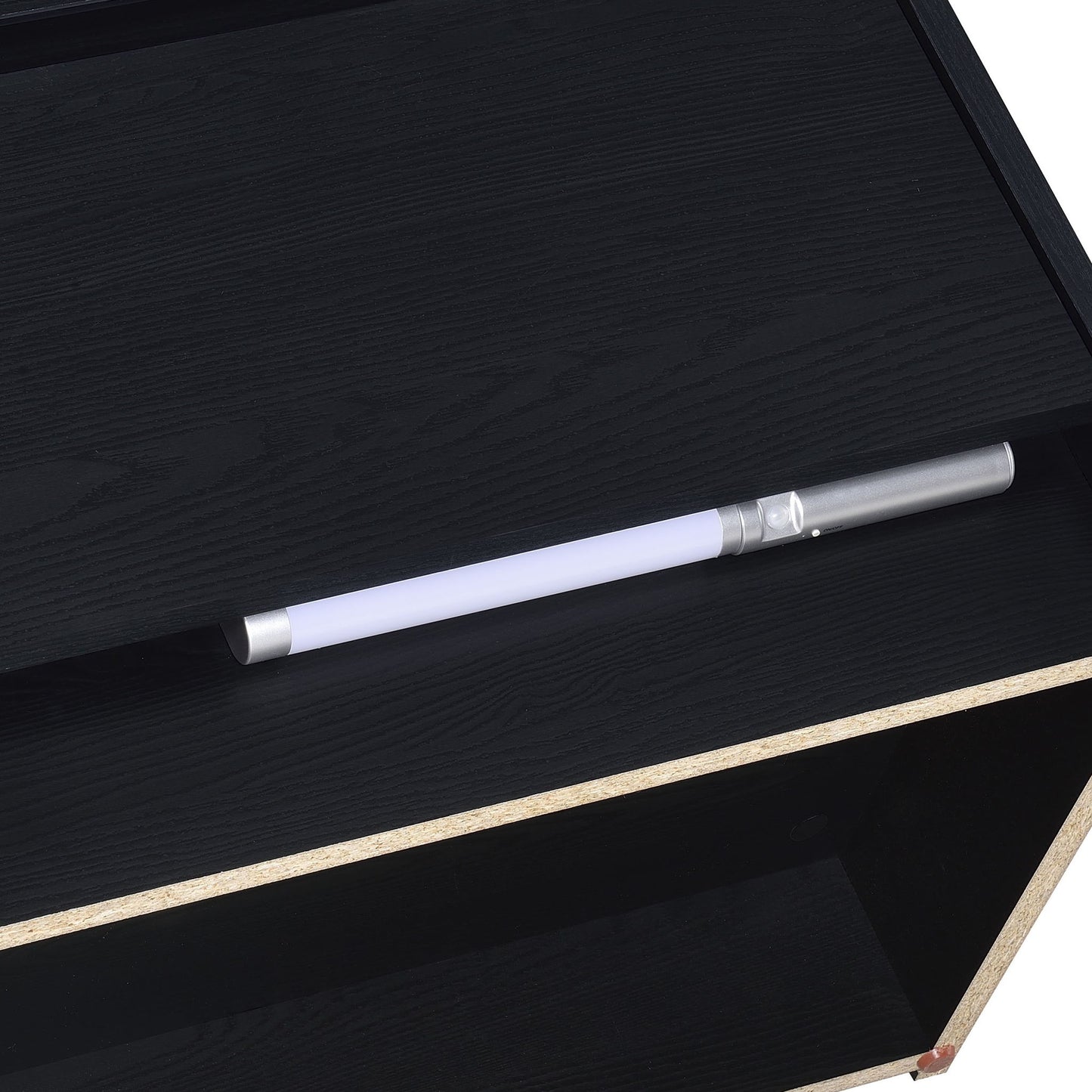 Transitional Nightstand With Dual USB Charging And Motion Sensor Light - The Sleep Loft - Online Mattress Showroom NYC