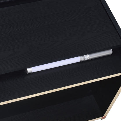 Transitional Nightstand With Dual USB Charging And Motion Sensor Light - The Sleep Loft - Online Mattress Showroom NYC