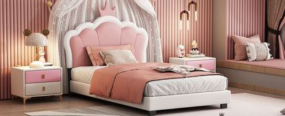 Upholstered Princess Platform Bed With Crown Headboard - The Sleep Loft - Online Mattress Showroom NYC