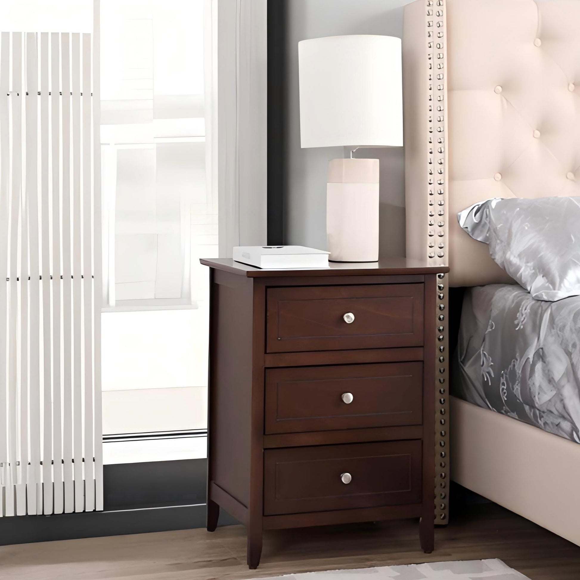 Daniel - 3 Drawer Nightstand - The Sleep Loft - Online Mattress Showroom NYC