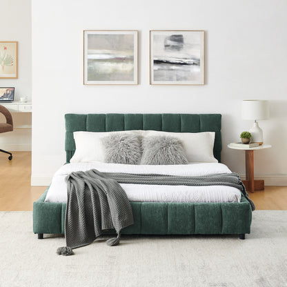 Modern Platform Bed Frame With Thick Fabric - The Sleep Loft - Online Mattress Showroom NYC