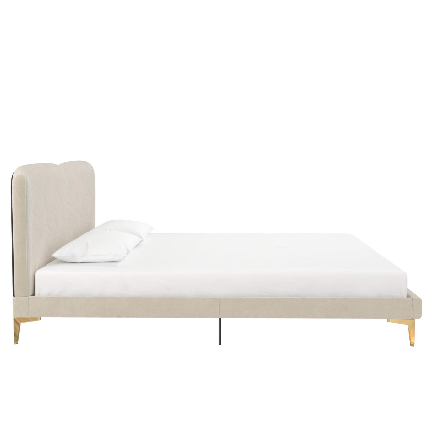 Coco - King Size Upholstered Bed - Ivory - The Sleep Loft - Online Mattress Showroom NYC