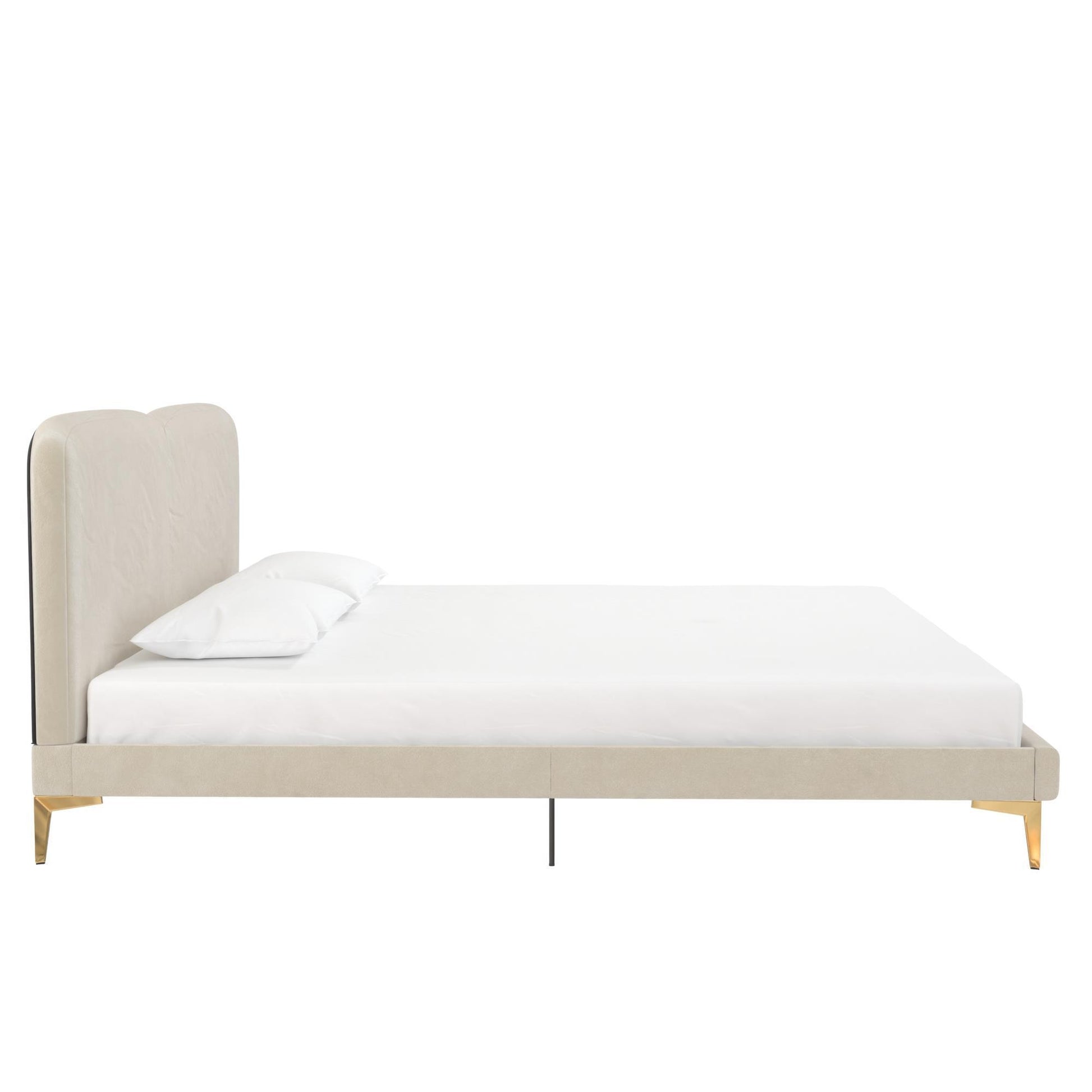 Coco - King Size Upholstered Bed - Ivory - The Sleep Loft - Online Mattress Showroom NYC