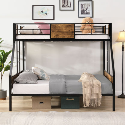 Modern Metal Bunk Bed With Side Ladders And Guardrail - The Sleep Loft - Online Mattress Showroom NYC