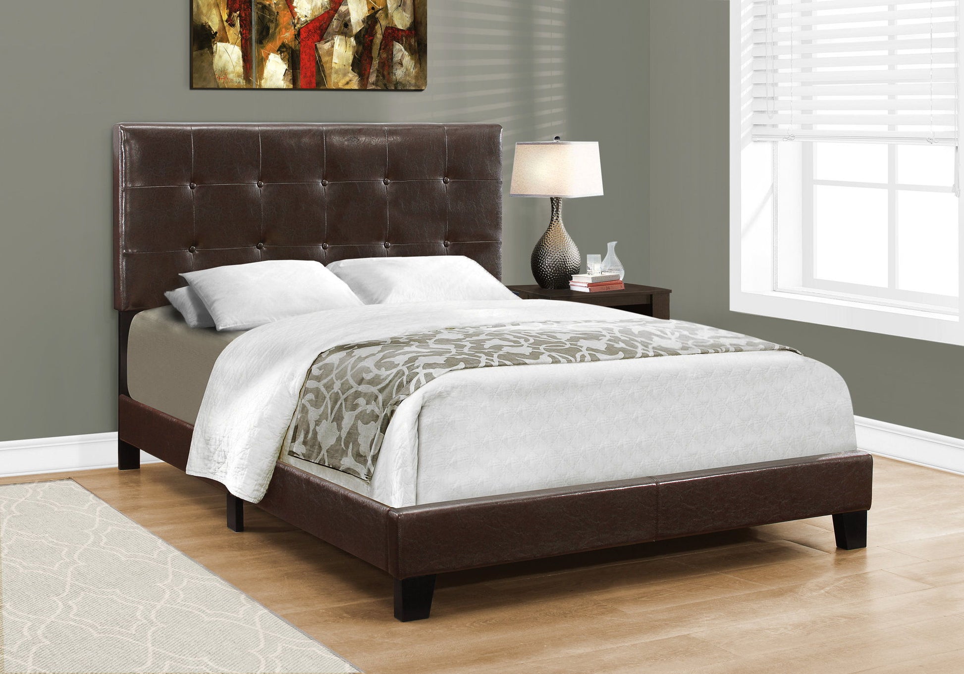 Bed, Upholstered, Frame Only, Transitional - The Sleep Loft - Online Mattress Showroom NYC
