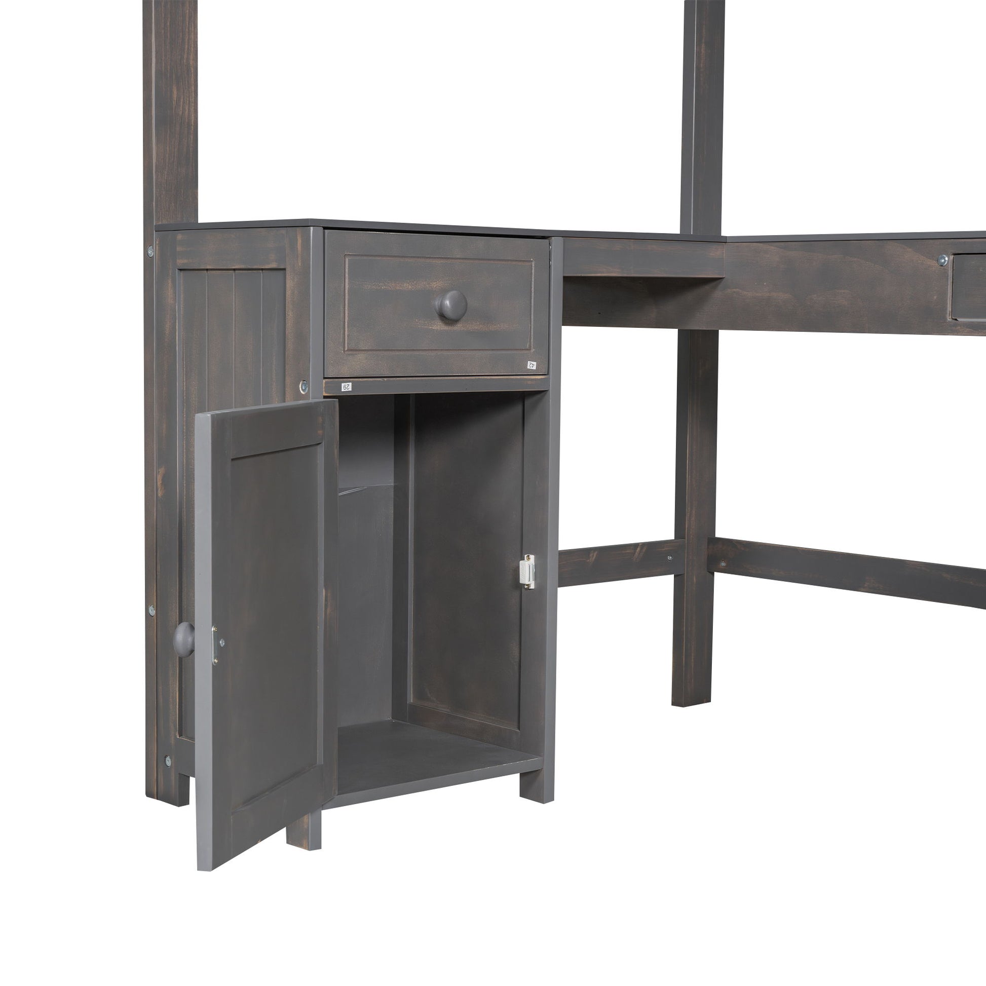 Loft Bed With U-Shaped Desk, Drawers, And Storage Shelves - The Sleep Loft - Online Mattress Showroom NYC