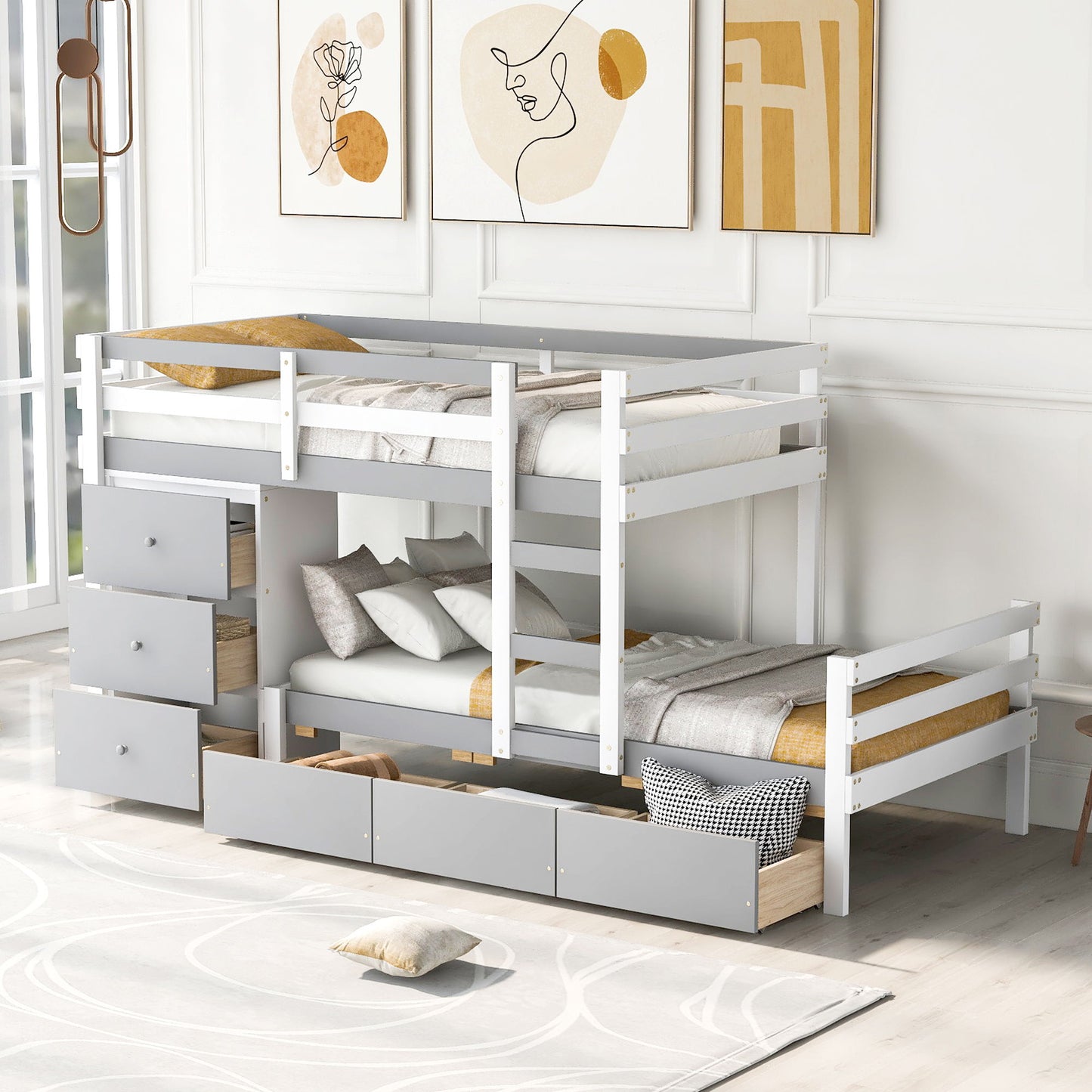 Loft Bunk Bed With Drawers And Ladder - The Sleep Loft - Online Mattress Showroom NYC