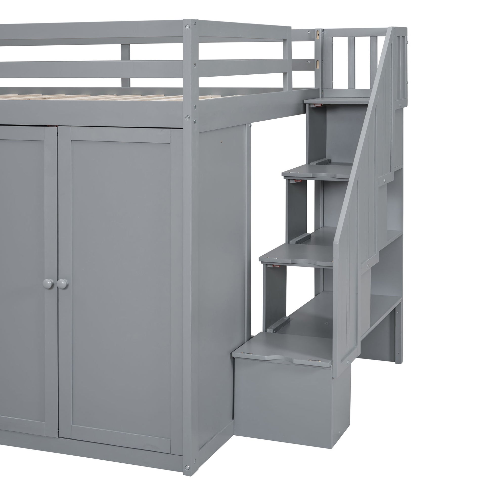 Loft Bed With Built In Wardrobes, Cabinets And Drawers - The Sleep Loft - Online Mattress Showroom NYC