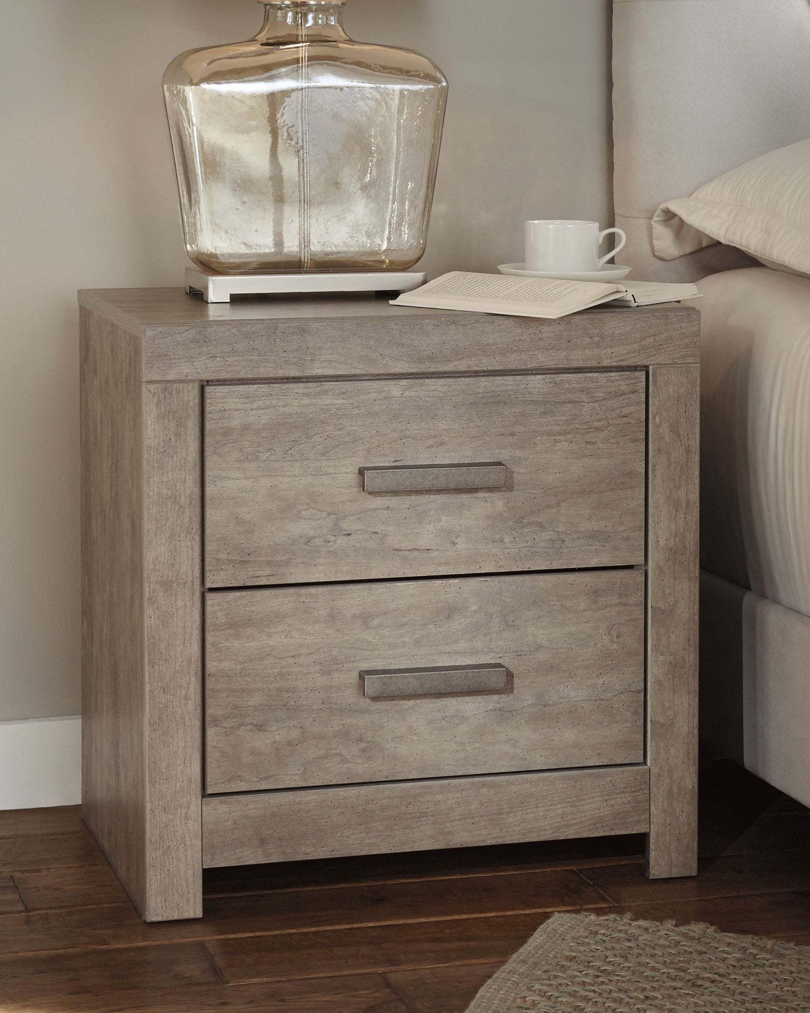 Culverbach - Two Drawer Night Stand - Gray - The Sleep Loft - Online Mattress Showroom NYC