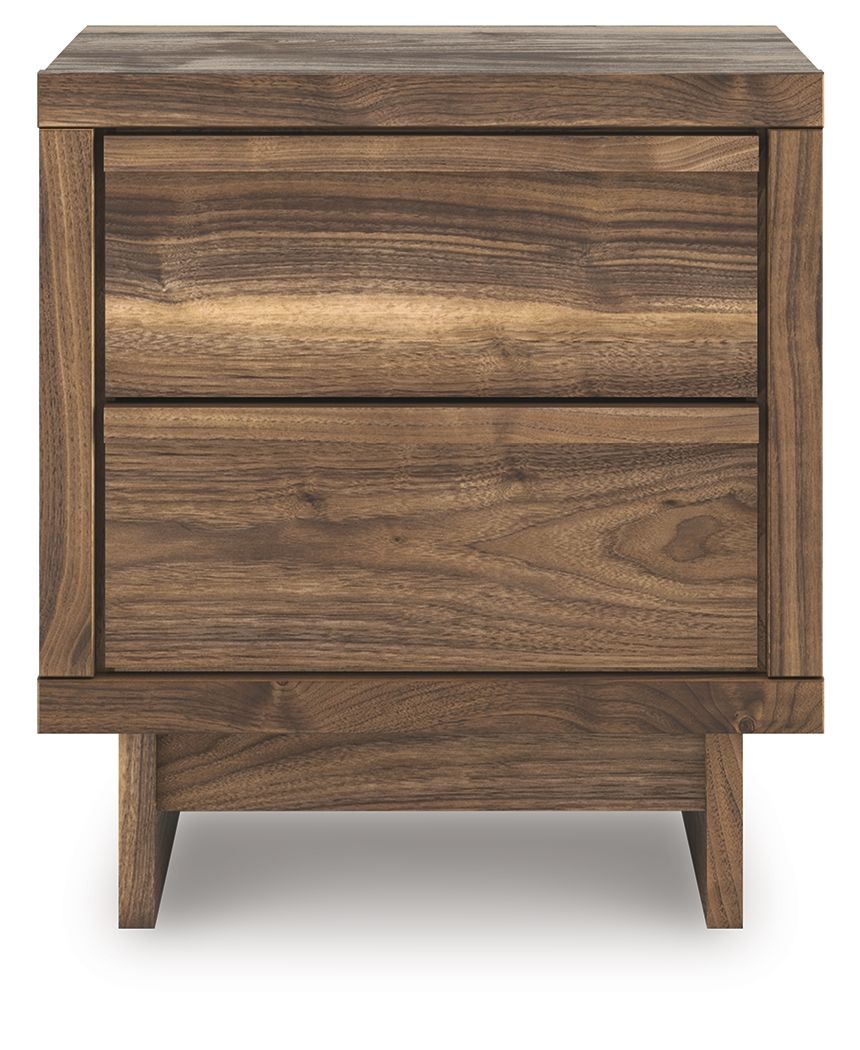 Chirason - Two Drawer Night Stand - Brown - The Sleep Loft - Online Mattress Showroom NYC